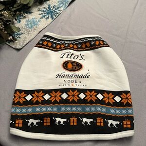 Tito’s Dog Sweater - White and Orange